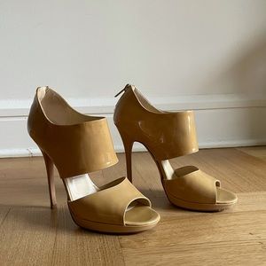 Jimmy Choo Lagoon Nude patent leather heels